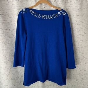 Cable & Gauge Lightweight Pullover Sweater Top
Size M